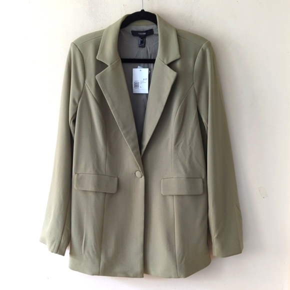 Forever 21 Notched Buttoned Blazer L - Picture 1 of 14